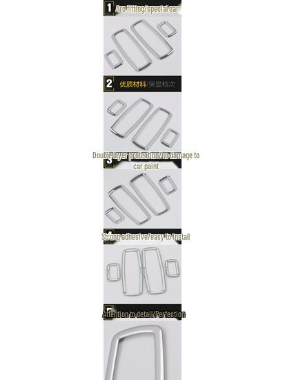 Fits 14 Cherokee Models: Glass Switch Decorative Frame for Car Door Window Armrest Lift Button