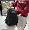 Schoolbag Simple Large Capacity Ins Solid Color Computer Backpack University High School Schoolbag Mori Department Campus Canvas Backpack Men and 