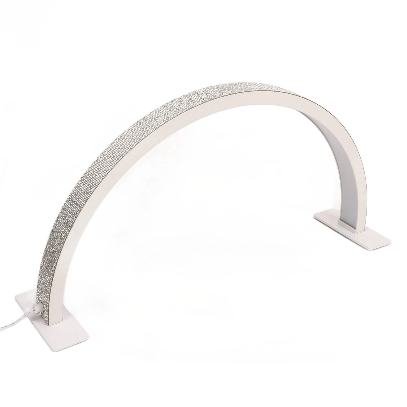 

22 дюйма 30 Вт Полумесяц Настольная лампа для ногтей со стразами 3000K‑6000K LED Маникюрная настольная лампа для татуировок US PLUG