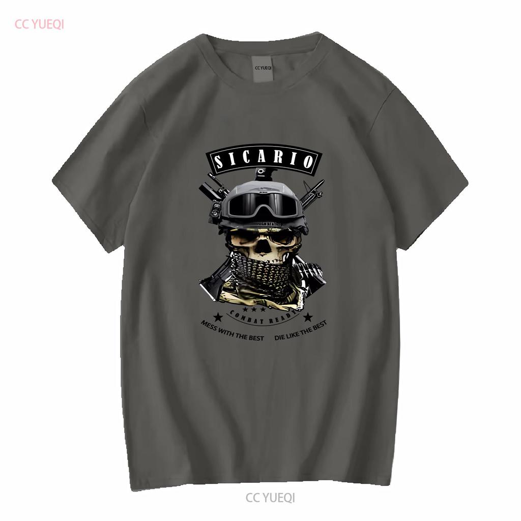 Military Stealth Sicario Assassin T Shirt Pablo Escobar El Chapo Sinaloa Cartel long or short sleeves vintage Washed Unisex