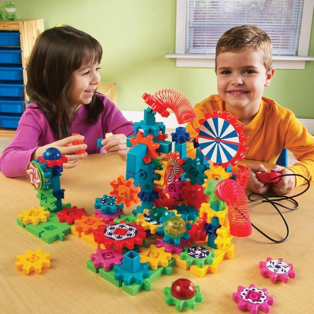 Learning Resources Colorful Gear Blocks Light & Action LER9209 Authentic