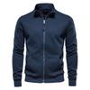 Men’s Stand Collar Zip Colorblock Sports Hoodie