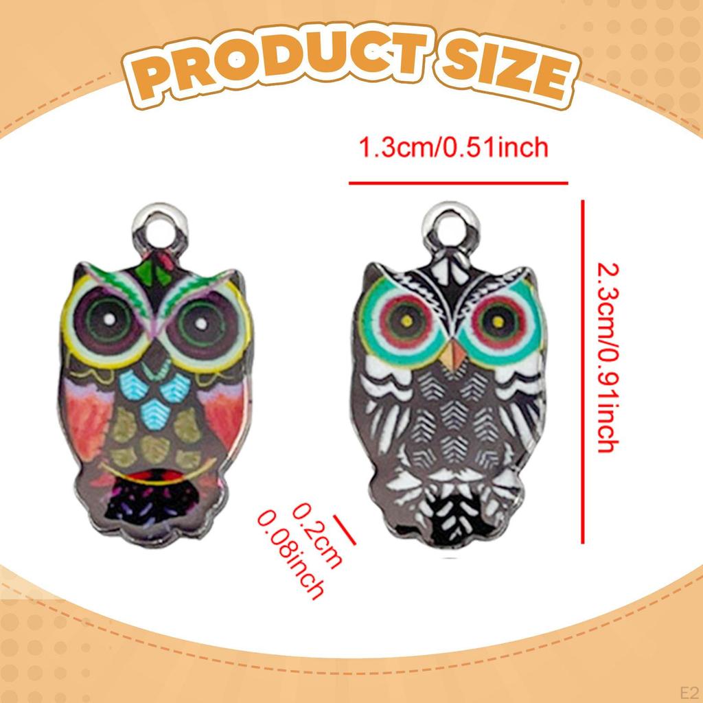 20 Pieces Jewelry Making Charms Craft Supplies Decoration Small Accessories Fashion Owl Pendants