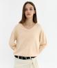 OIOI COLLECTION Symbol Embroidered V-Neck Knit [Cream]