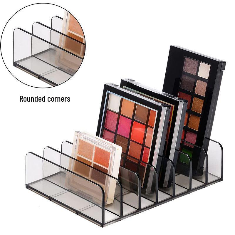 Şeffaf Dikey Makyaj Düzenleyici: Far, Allık, Pudra Saklama Kutusu Bölücü Stand