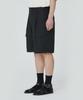 PUBLICFIGURE Chambray Patch Pocket Half Pants_Black