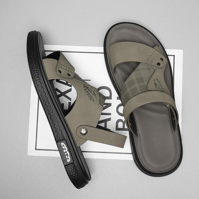 

Мужские сандалии мужские летние новые уличные для вождения повседневные сандалии удобные дышащие мягкая подошва нескользящие для ходьбы по воде пляжная обувь 44 зелёный