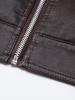 Men's Stand Collar PU Leather Motorcycle Jacket - Spring/Autumn Style