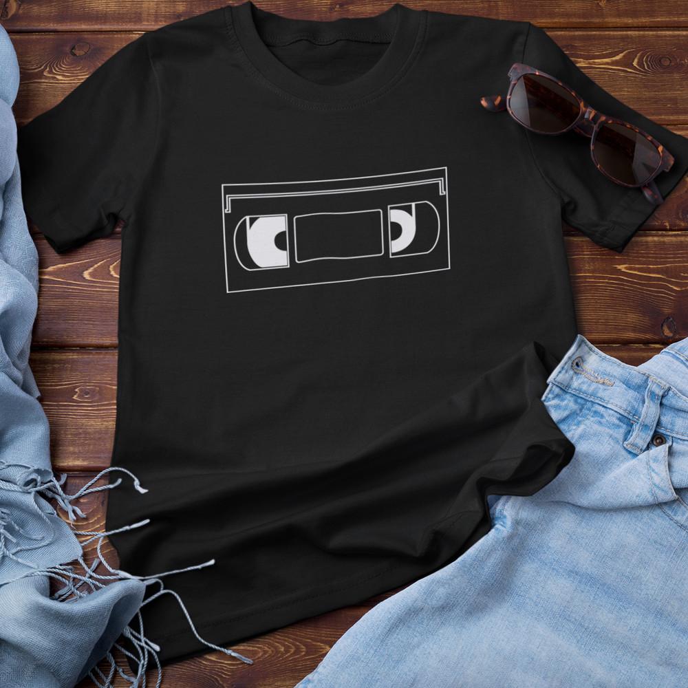 VHS КАССЕТНАЯ ЛЕНТА - ФУТБОЛКА (странные вещи винил видео 70-е 80-е техника старый ретро) Футболка Unisex XXXXL
