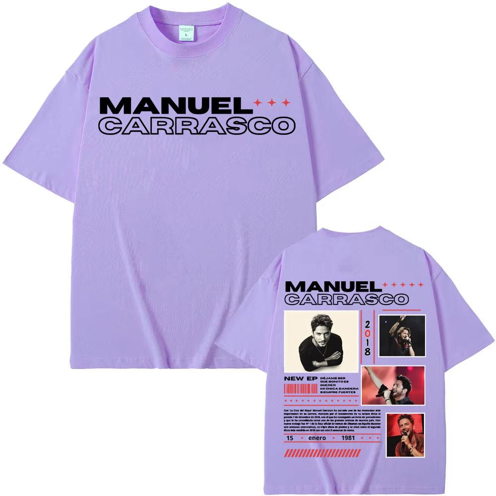 Rapper Manuel Carrasco Album Tour Cover T Shirt Men's Women Fashion Hip Hop Vintage T Shirts Summer Pop Art High Quality T-shirt