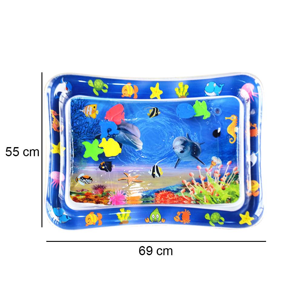 Water Sensory Play Mat Thickened Inflatable Water Mat For Cat Dog Pet Playmat With Fish Ocean Theme Baby Safety Cushion Ice Mat
