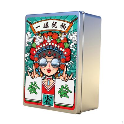 Playing Cards 144 Pieces Family Mahjong Compact Reunion Travel Durable Game Board
