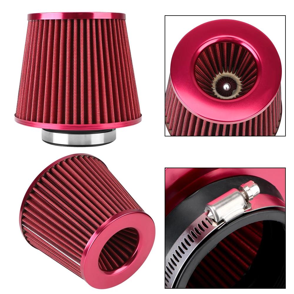 76MM 3 Inch High Flow Cold Air Intake Filter Universal Induction Kit Car Accessories Vehicles Air Filters Sport Power Mesh Cone Mass Air Flow 3