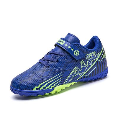 2028 Children's Soccer Shoes Low Cut TF Nail Velcro Leather Surface Boys' Girls' Training Sports