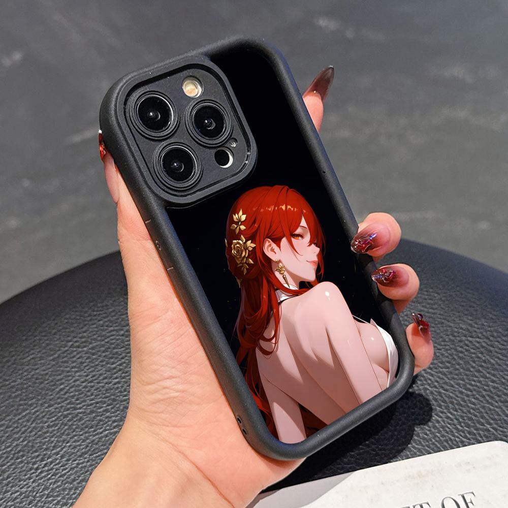 HSR Himeko Thicken TPU Mobile Phone Case for iPhone 17 16 15 14 13 12 11 Air Pro Max Plus Colorful Cover