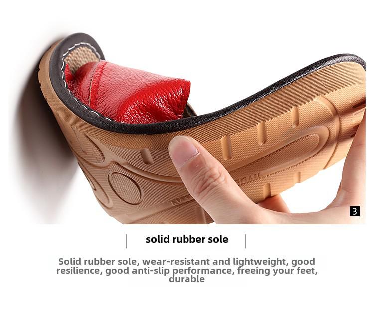 Męskie i damskie antypoślizgowe skórzane kapcie do drewnianych podłóg wewnątrz pomieszczeń