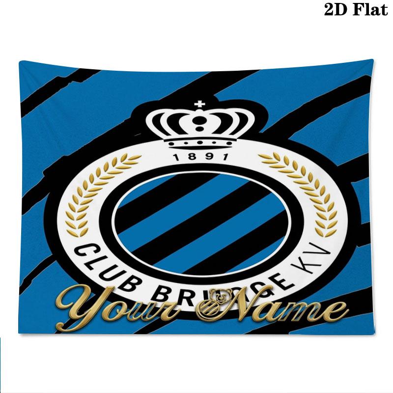 Club Brugge KV Custom Name Wall Tapestry Aesthetic Wall Hanging Printed Fabric Blanket Decorative Tapestries for Bedroom Living Room Home Decor