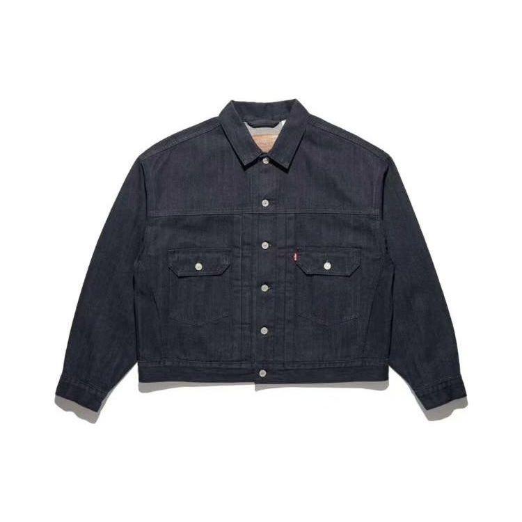 

Levis X Doe Collaboration Romantic Shanghai Series Однотонная джинсовая куртка с длинным рукавом Куртка унисекс A5392-0000 L