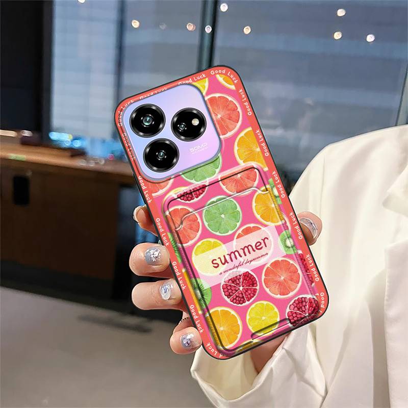 Cartoon Dirt-resistant Phone Case For ZTE Blade V60 Design/Axon 60 Lite Full wrap Graffiti protective Cover Card slot