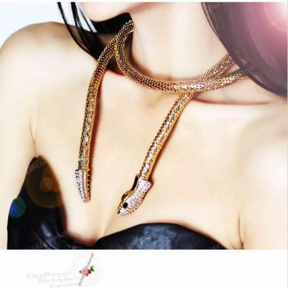 Alloy Bendable Snake Necklace Twistable Bracelet Creative Gift Flexible Choker