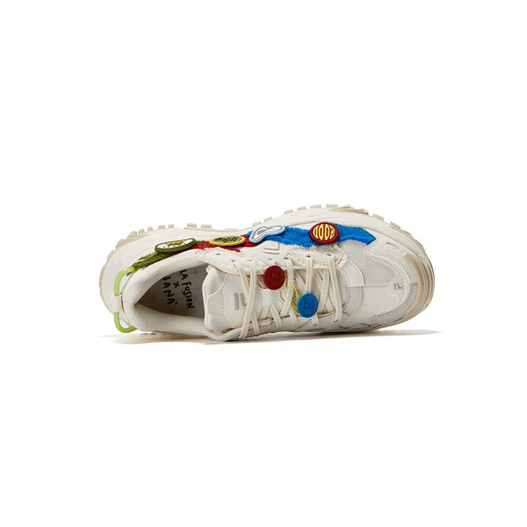 Fila Fusion Non-Slip Low-Top Dad Shoes Gift Box Version Women Sneakers Cream T12W341306FSC