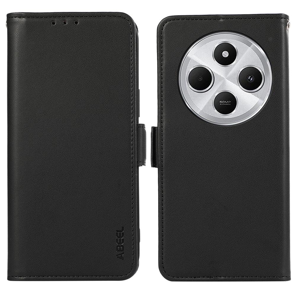 

ABEEL Для Xiaomi Poco C75 4G/Redmi 14R 5G/14C 4G Чохол Шкіряний Чохол для Телефону з RFID-блокуючим Гаманцем Black