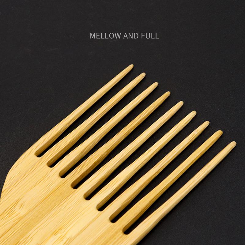 1 wooden and bamboo wide teeth inserted into the comb, curled hair, anti-static salon hair styling tool