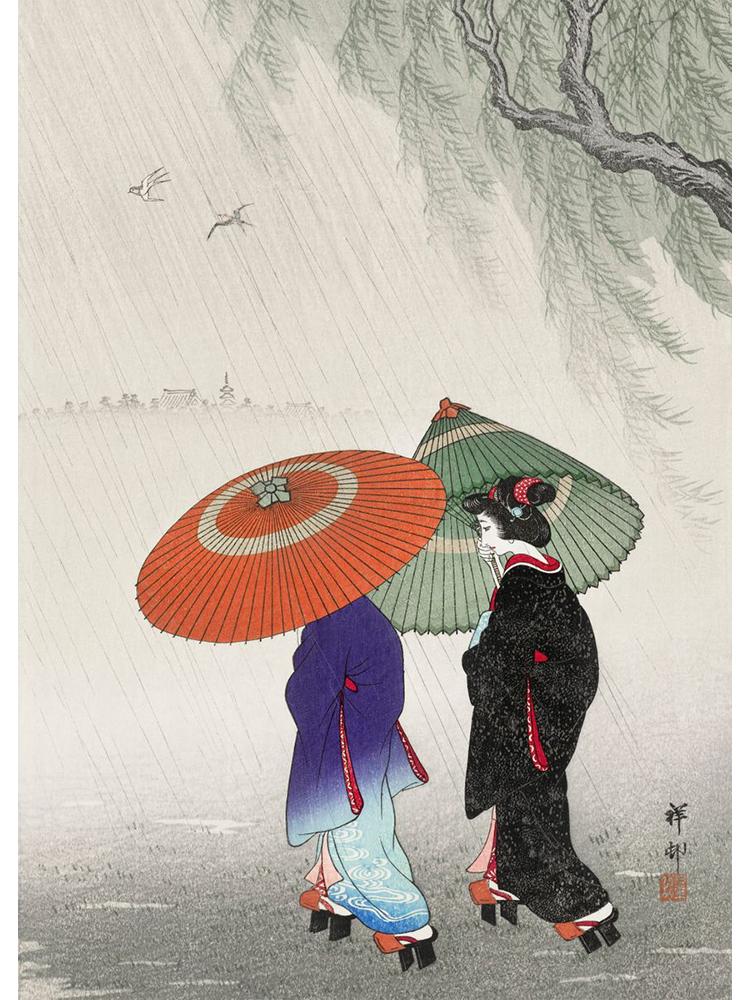 Japan Artist Ohara Koson Classic Artwork Poster Canvas Painting Monkey Goose Flower Birds Wall Art For Living Room Home Decor