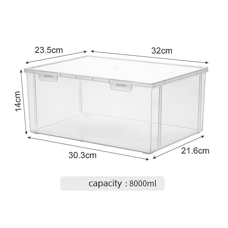 Household Documents Storage Box A4 Paper Organizer Transparent Office Printing Paper Storage Box Multifunction Desktop Organized