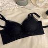 New Japanese Lace Underwear Women's Suit, Small Breasts Gathered, No Steel Ring, Upper Support, Anti-drop Adjustment Type, Comfortable Bra Cover