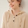 Women's Casual Cashmere Drawstring Sweater - Versatile Knitwear for Autumn and Winter