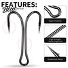 Durable Fishing Hook 50Pcs Classic Double Hooks High Carbon Steel Barbed Frog Sharp Open Shank Bait Hooks for Freshwater Saltwater