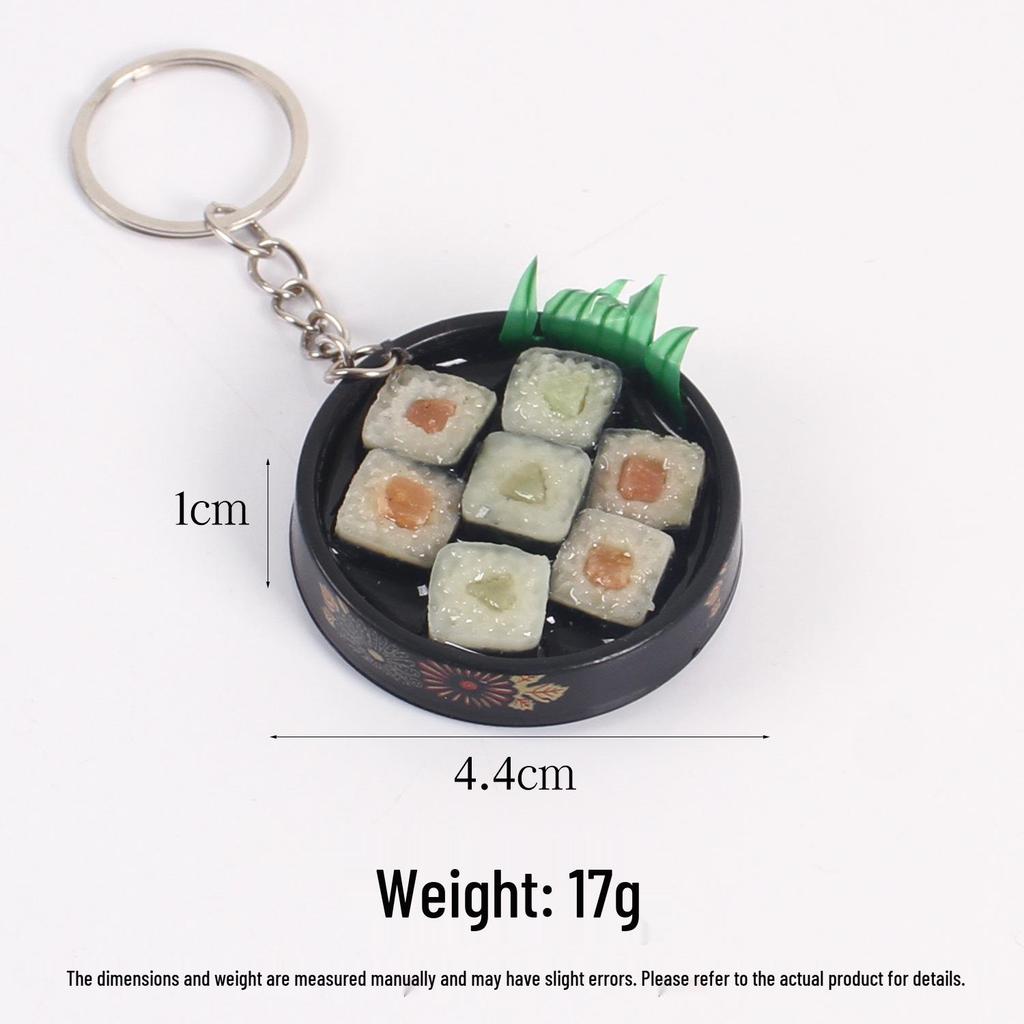 Portachiavi Piatto per Sushi Stile Giapponese - Piccolo Ciondolo Giocattolo