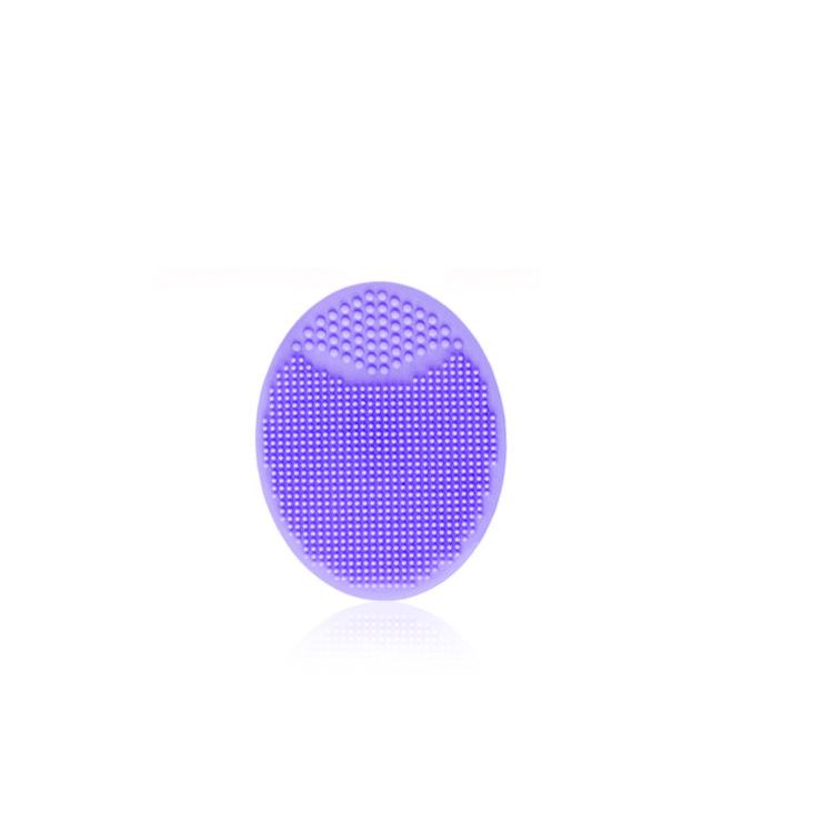 Silicone Oval Baby Face Wash and Massage Brush with Suction Cup, Multi-color Available
