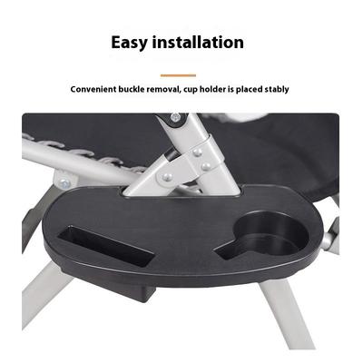 Recliner Folding Chair Tray Drink Holder Portable Side Tray Breakfast Beach Chair Cup Holder For Outdoor Camping Accessories