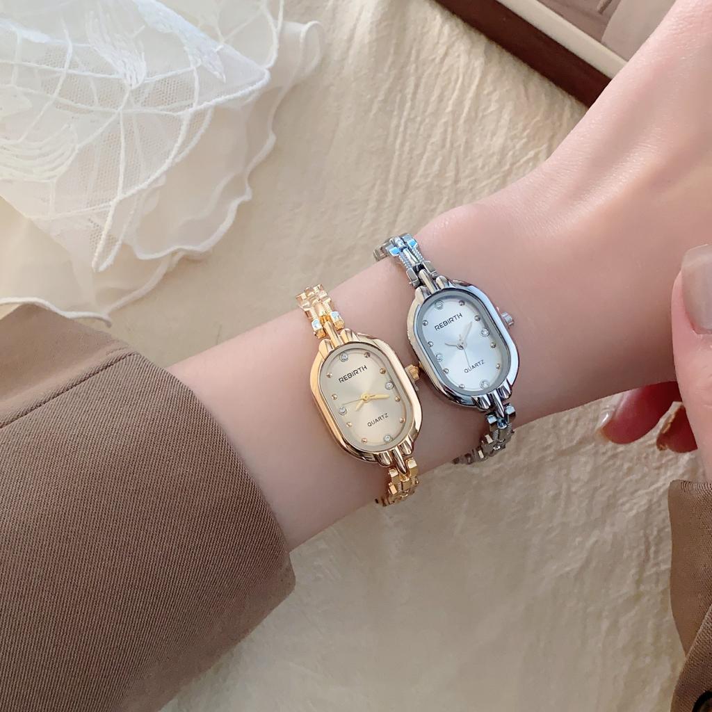Retro Small Oval Dial Woman Watches Luxury Golden Bracelet Quartz Watches for Women Original Ladies Wristwatch reloj mujer lujo