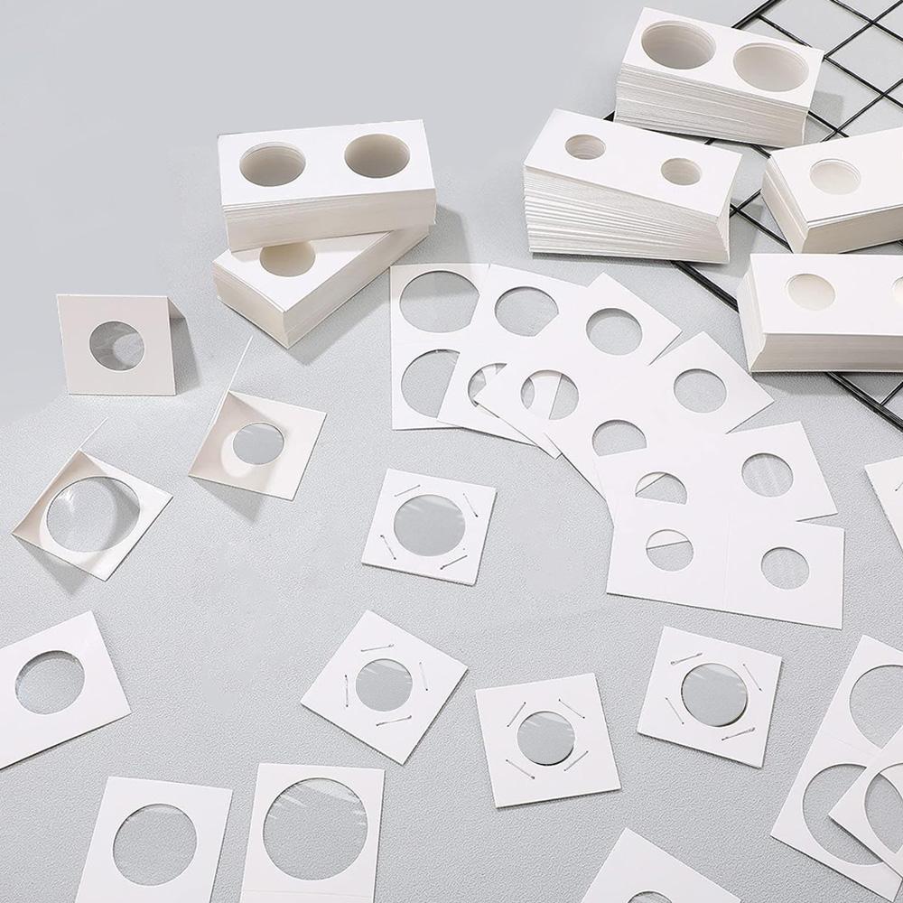 50 buc. Suporturi pătrate de monede din carton Suporturi pentru monede Suporturi pentru monede 17,5 mm-40 mm Suporturi pentru monede Clip de depozitare Suporturi pentru monede Capac pentru depozitare