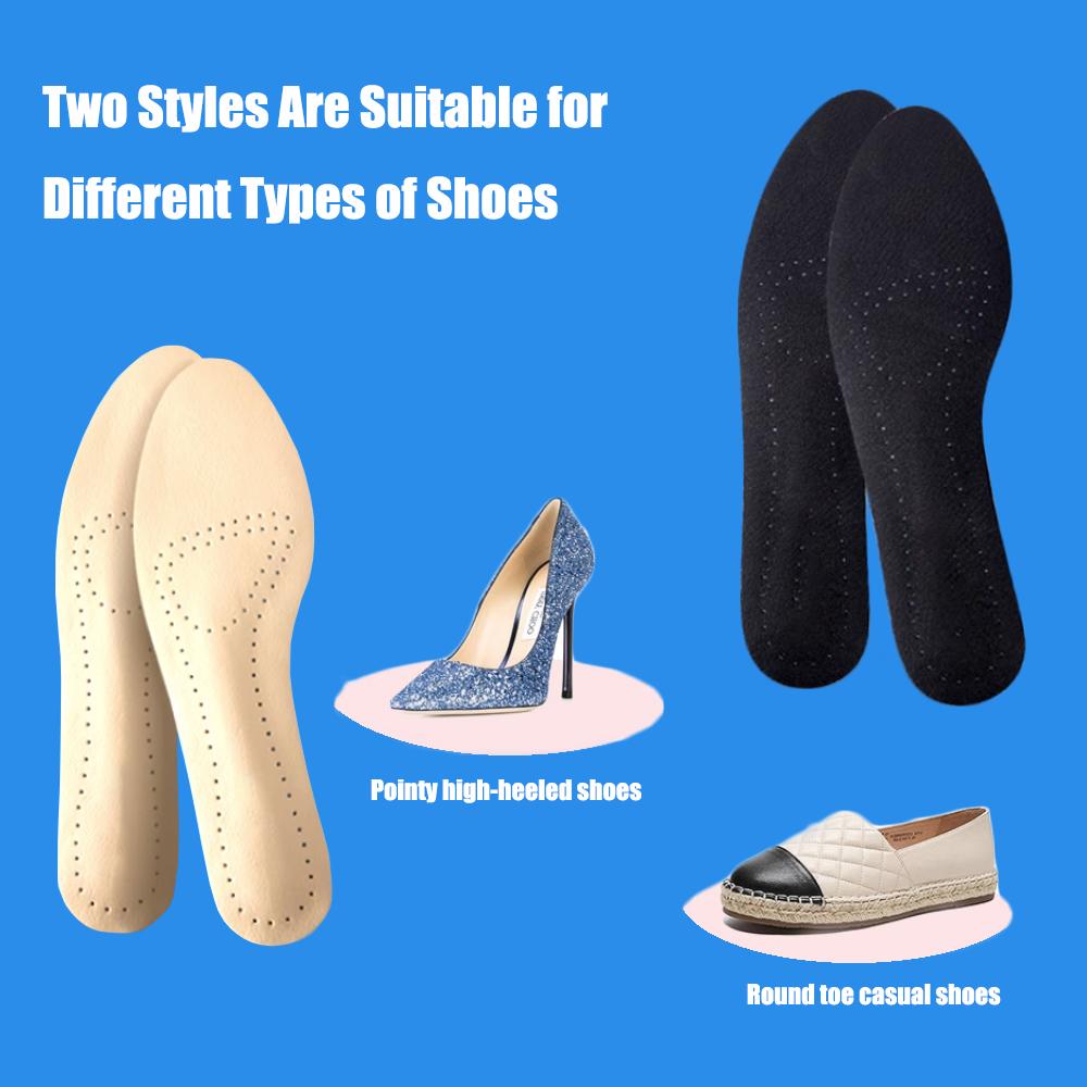 Leather Self-adhesive Insoles for Women High-heels Sandals Anti Slip Breathable and Sweat-absorbent Shoe Pad Adhesive Stickers