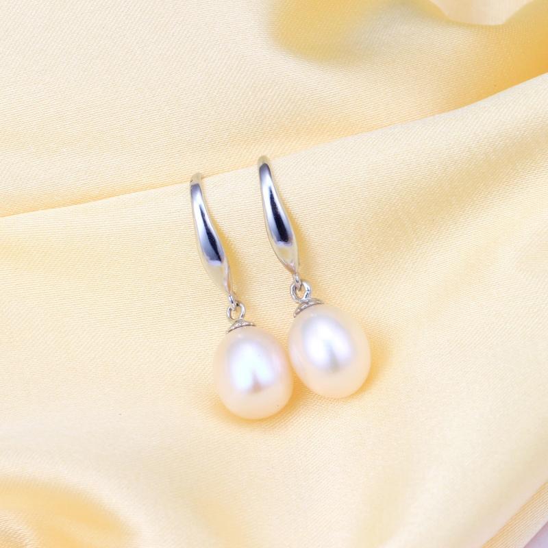 New Arrivals Natural Freshwater Cultured Pearl Drop Earrings for Women 925 Silver Earrings Wedding Jewelry