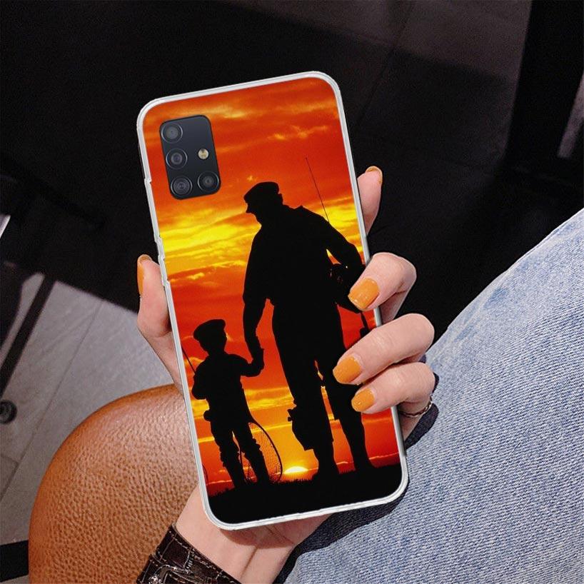 Hunting Fishing Man Phone Case For Samsung Galaxy A52 A32 A22 A12 A51 A31 A50S A30S A20S A10S Note 20 Ultra 10 Plus S10 A72 A71