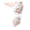 Guanti da Sposa per Spose Rete Decorata con Perle Performance sul Palco Stile Principessa Studio Fotografico Bianchi Separati per le Dita