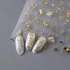 Christmas Nail Gold Snowflake Bowknot Snowman 3D Self Adhesive Nail Art Stickers Rhinestone 5D Embossed Reliefs Manicure Decals