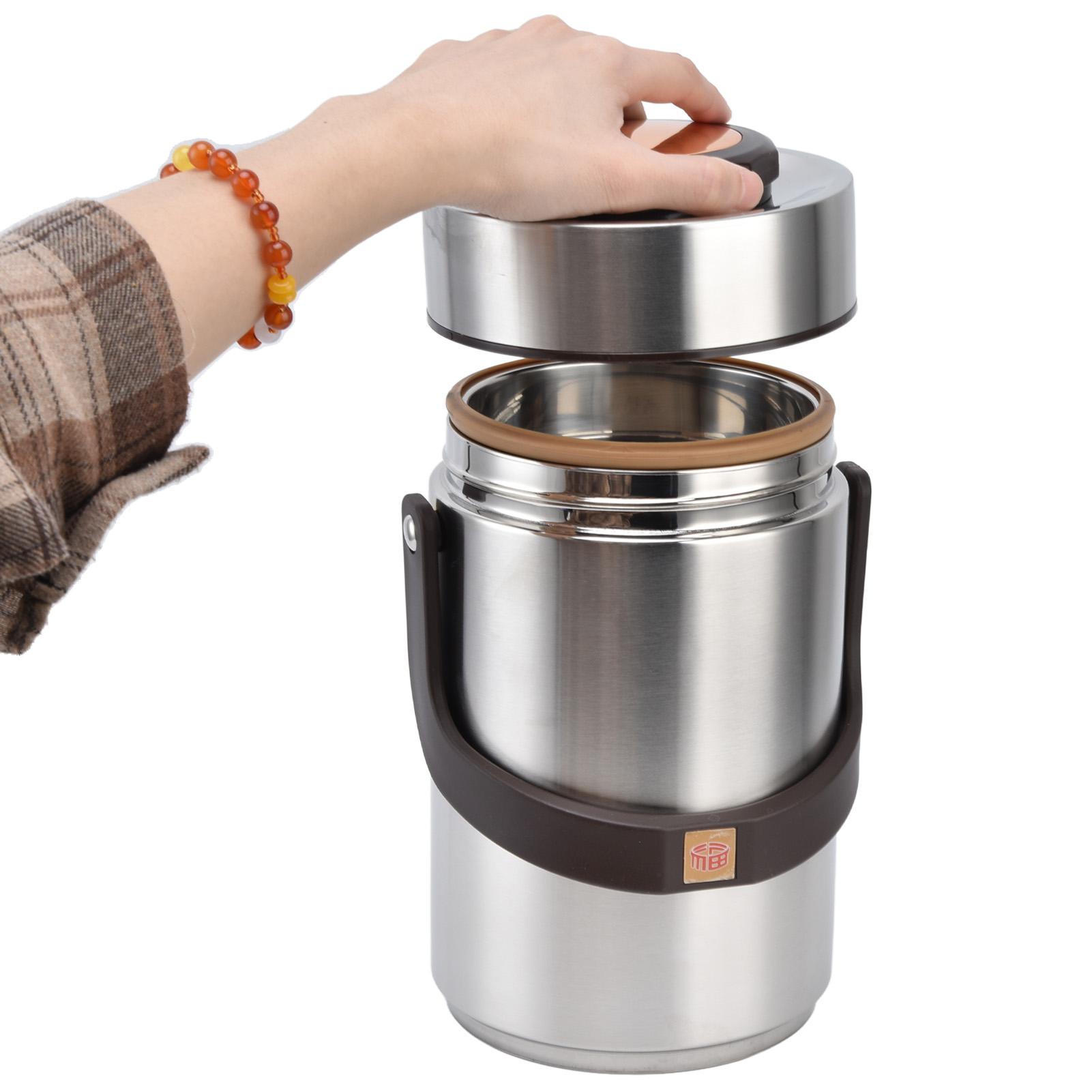 

2300 мл Изолированные контейнеры для ланча Портативный 304 Нержавеющая сталь Вакуумный изолированный термос для еды Вакуумный ланч-бокс бенто L