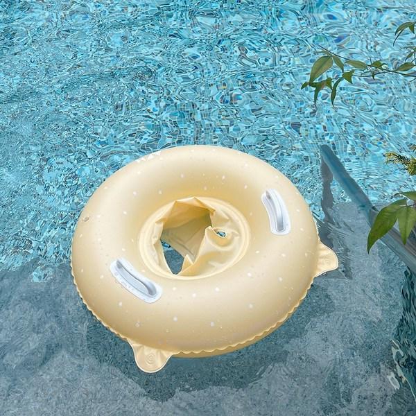 All for Home Donut Emotional Baby Tube KC Certified Cushion Walker, Lemon Cream, 1 Piece, Korean Water Fun Items