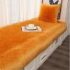 Plush White Faux Wool Rug for Bedroom, Living Room, and Bay Window.
