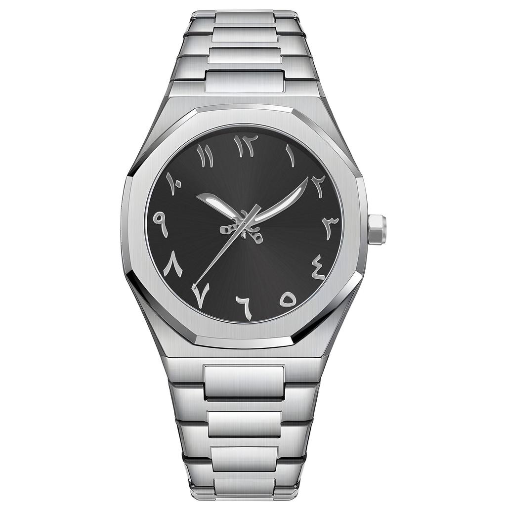 Fashion Versatile Watch Ultra-thin Men's Watch Steel Belt Quartz Watch