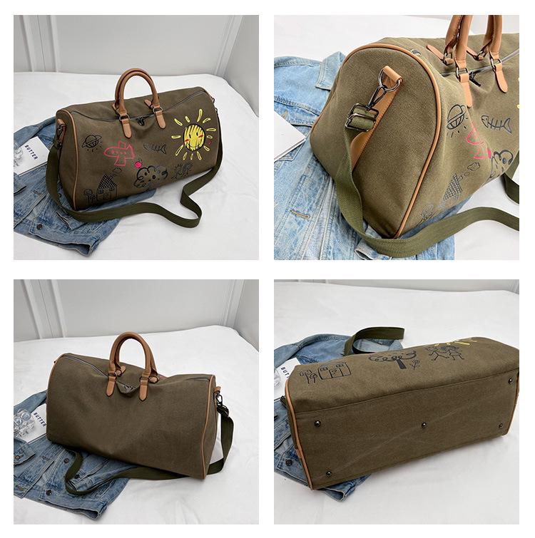 Custom Graffiti Duffle Bag: Wet/Dry Separation, Large Capacity for Gym, Travel, and Yoga