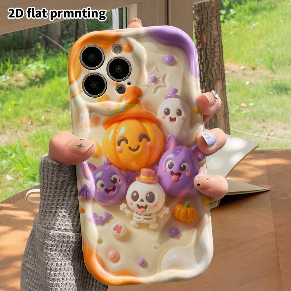 Phone Case: 2D Flat Design, Suitable for iPhone 18 17 16 15 14 13 Pro Protective Case, Cute Combo, Perfect Christmas and Halloween Holiday Gift