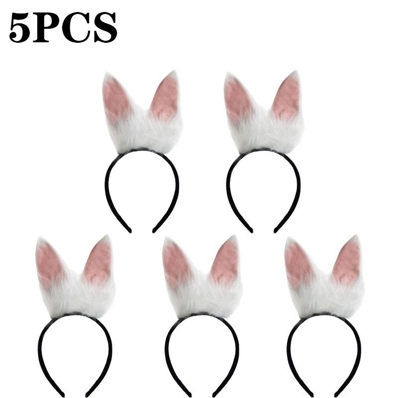 1-10PCS Plush Rabbit Ears Hair Band Cute Headdress for Adult and Children Performance Headband Cosplay Accessories