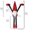 NEW 50CM Long-handed Faceless Doll Hanging Cute Christmas Pendant Bead Design Fireplace Ornaments Christmas Decor